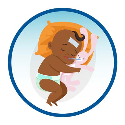 Baby with high fever
