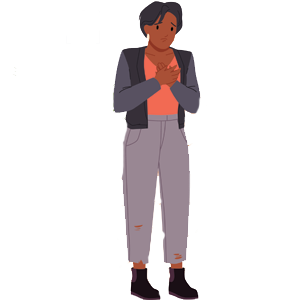 Person experiencing chest pain symptoms
